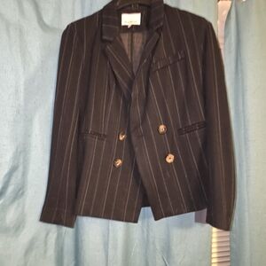 Heartloom Charcoal Striped Jacket